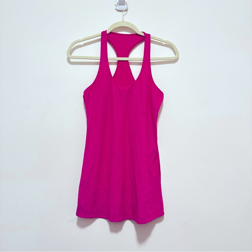 Pink lululemon racer back tank top